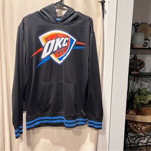 NBA Black OKC Thunder Hoodie with Blue Accents